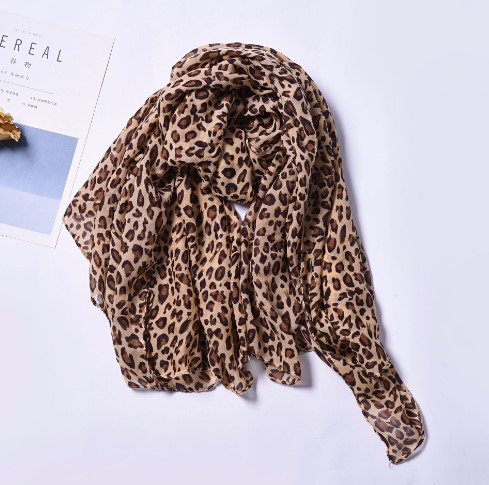 Шарф с леопардовым принтом - размер шарфа 160*55см, шифон Киев - изображение 1