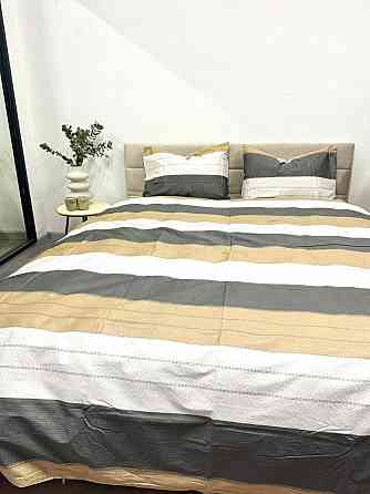 Ecotton Комплект постільної білизни Ecotton двоспальний 180х215 см Смуги молочний Киев