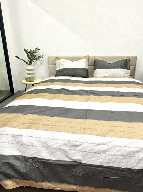 Ecotton Комплект постільної білизни Ecotton двоспальний 180х215 см Смуги молочний Киев - изображение 5