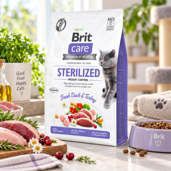 Корм сухий Brit Care Cat для стерилізованих котів з надмірною вагою 2 кг. Київ