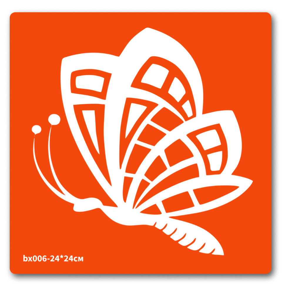 Трафарет для био-тату Бабочки bx006-24*24см, размер 24 х 24см Винница - изображение 1