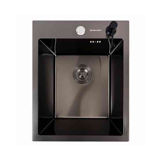 VALESO Комплект: Кухонна мийка VALESO Handmade 40*50 PVD чорна (3.0/0.8) + Змішувач VALESO BG77 Коломыя