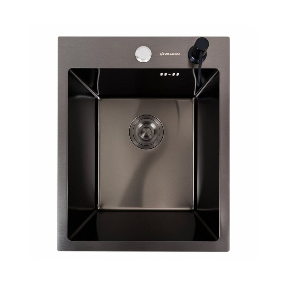 VALESO Комплект: Кухонна мийка VALESO Handmade 40*50 PVD чорна (3.0/0.8) + Змішувач VALESO BG77 Коломыя - изображение 3