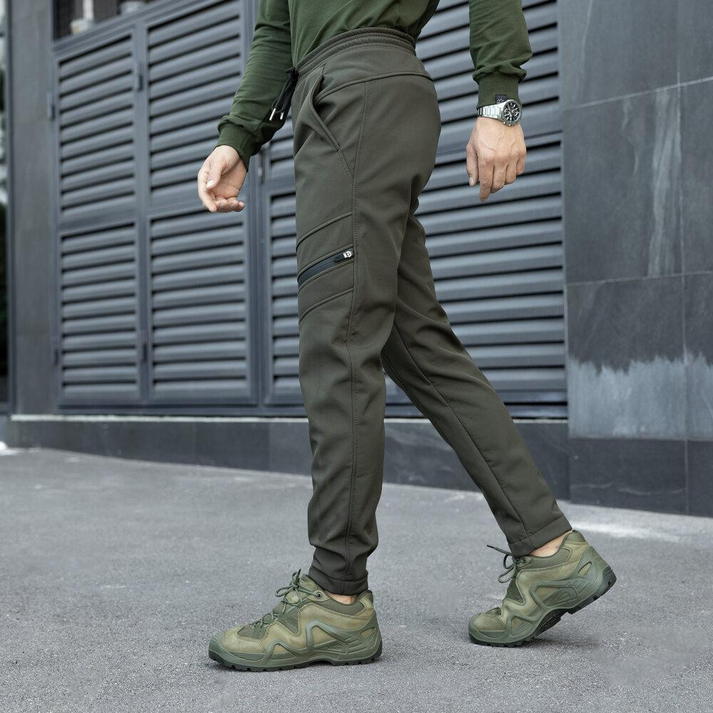 Штани карго чоловічі зимові з кишенями хакі Pobedov San Andreas Київ - фото 4