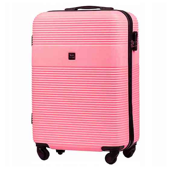 Валіза пластикова WINGS 5398 мікро 52 см рожева Київ