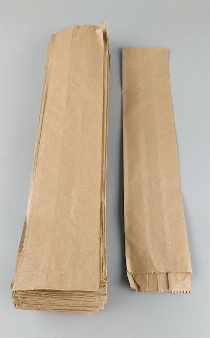 Пакет паперовий 8см 6*42см коричневий (1000 шт) Харків - фото 4