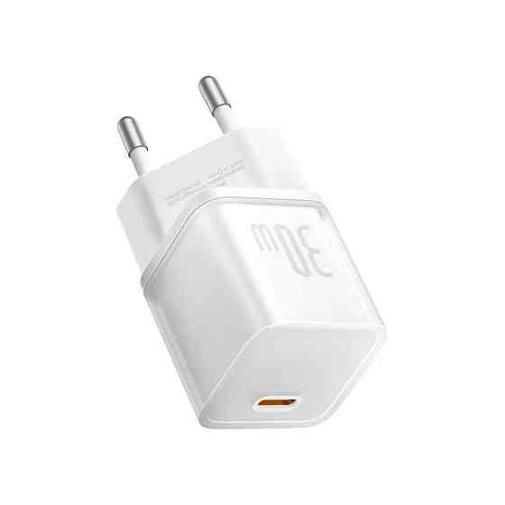 Мережевий зарядний пристрій Baseus GaN5S Fast Charger 1C 30W EU Moon White Одеса