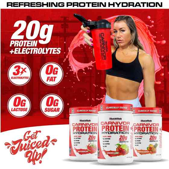 Протеїн MuscleMeds Carnivor Protein Hydration 496 g (Watermelon) Луцьк