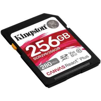 Карта пам&apos;яті Kingston 256GB SDXC class 10 UHS-II U3 Canvas React Plus (SDR2V6/256GB) Вінниця