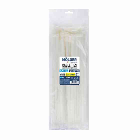 Хомути Molder пластикові білі 7.6x350, 100шт Киев