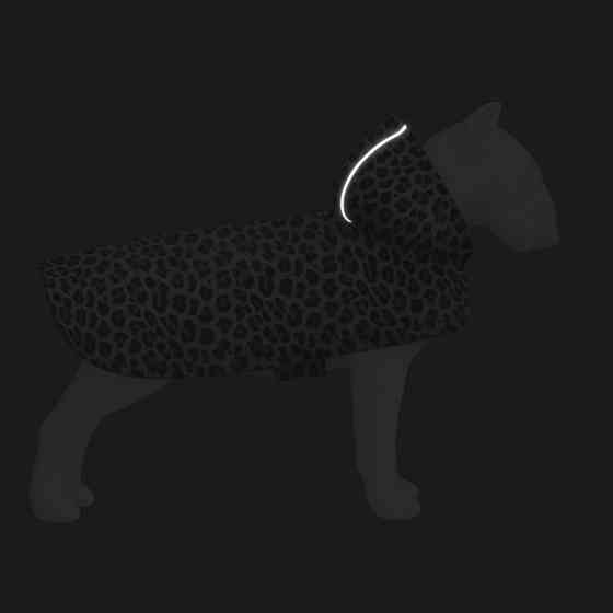 Дощовик-накидка з капюшоном для собак WAUDOG Clothes, малюнок "Леопард", S, А 32-35 см, B 41-52 см, С 26-33 см Київ