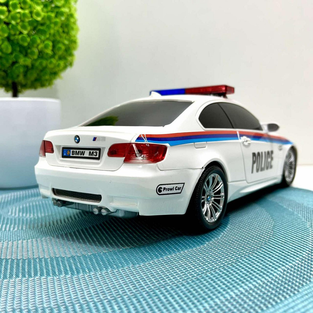 Машина на радіокеруванні Поліція пульт 2.4GHz підсвічування акумулятор 4.8V гумові колеса USB кабель Біла (866-1803 PB) Чернігів - фото 4