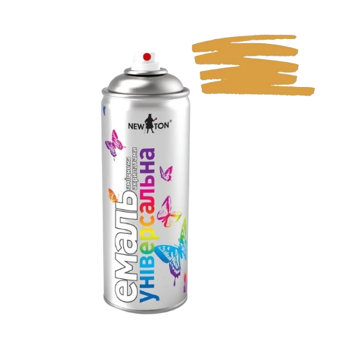 Емаль універсальна 400мл 24K золото аерозоль NEW TON Житомир - фото 2