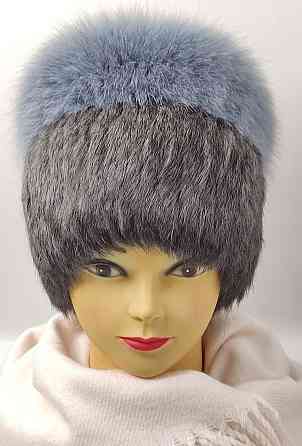 Шапка жіноча зимова хутряна з кролика Мерлін темно Графітовий Харків