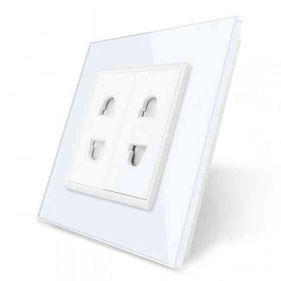 LIVOLO Подвійна універсальна розетка 2 стандарта в 1 Livolo білий (VL-C7C2A-11) Киев