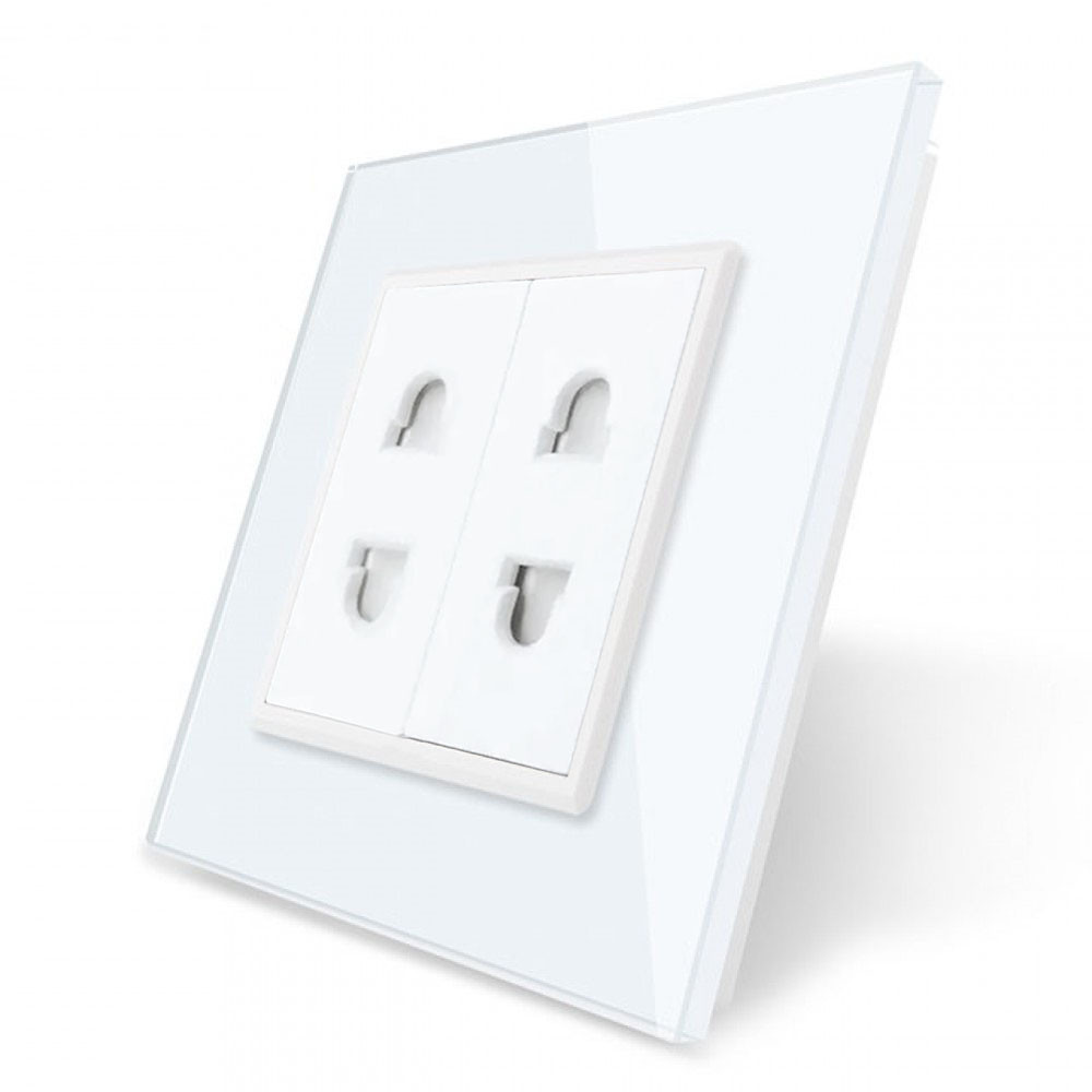 LIVOLO Подвійна універсальна розетка 2 стандарта в 1 Livolo білий (VL-C7C2A-11) Київ - фото 1