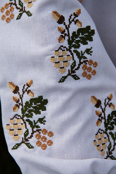 Вишиванка для дівчаток-підлітків лляна з довгим рукавом, біла - Київ - фото 3