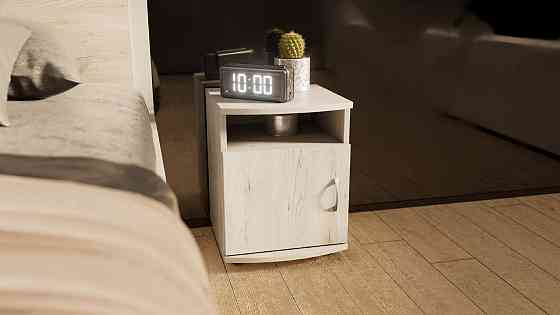 Тумба прикроватная V-2, Дуб Крафт Білий, 350/350/450 Львов