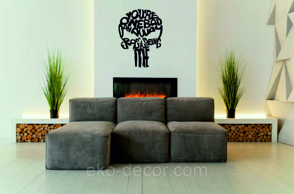 Декоративное настенное Панно «Череп» Декор на стену 90*68 см, Черный Киев - изображение 2