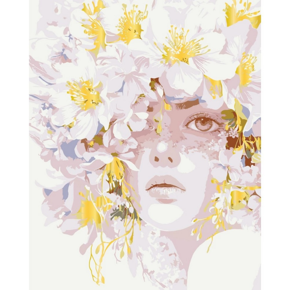 Картина за номерами "Золотисті тичинки" 10190-AC з металізованими фарбами 40х50 см Вінниця - фото 1