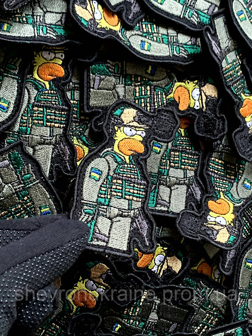 Шеврон Гомер Сімпсон (Форма контурна. На липучці) Розмір 9x5см Київ - фото 4