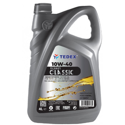Моторна олива TEDEX RUNNER CLASSIC SJ/CF-4 10W40 4л Вінниця - фото 1