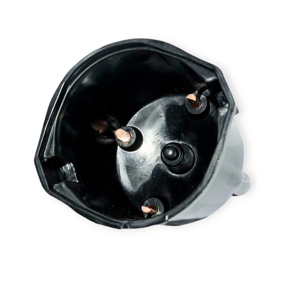 Кришка 2101-2107, 2121 (кришка розподільника запалювання чорна) мідний контакт AT трамблера Мукачево - фото 1