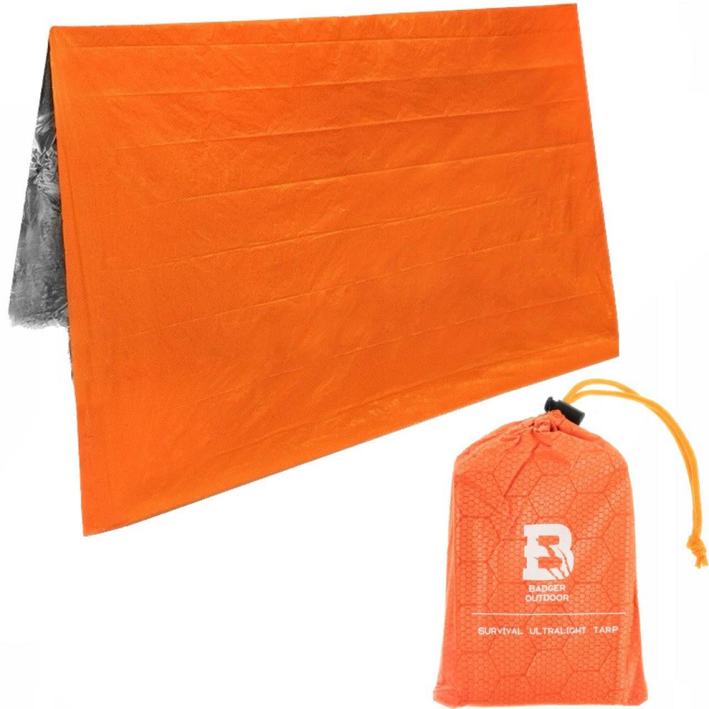 Термофольга – брезент багатофункціональна 206х130 см з чохлом Badger Outdoor (BO-TX-TP-OG) Нововолинськ - фото 1