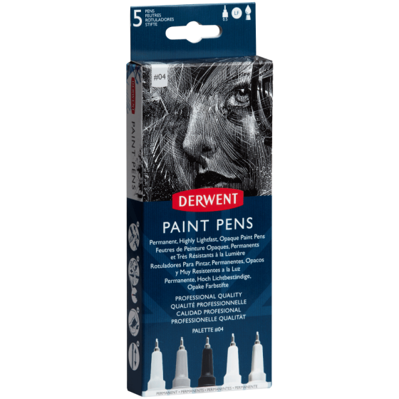 Набор цветных ручек PAINT PEN PALETTE No4 5шт Derwent Киев