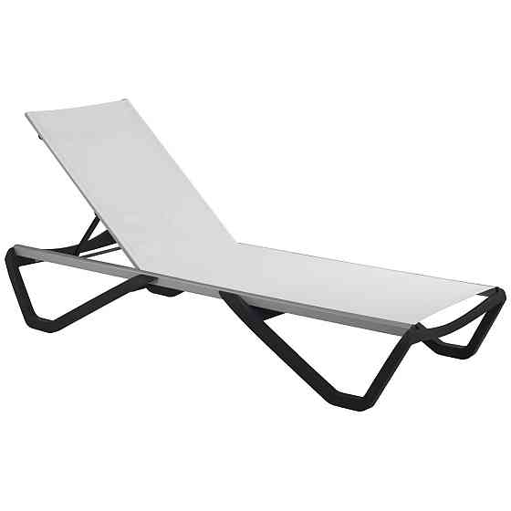 Шезлонг для басейну Aquaviva Wave білий з чорним Київ