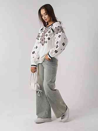 Женская современная вышиванка  80% хлопок, 20% полиэстер 46 Одесса