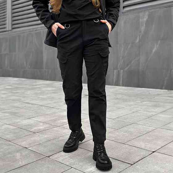 Брюки-карго тактические черные для женщин Pobedov Tactical V2 Женские Киев