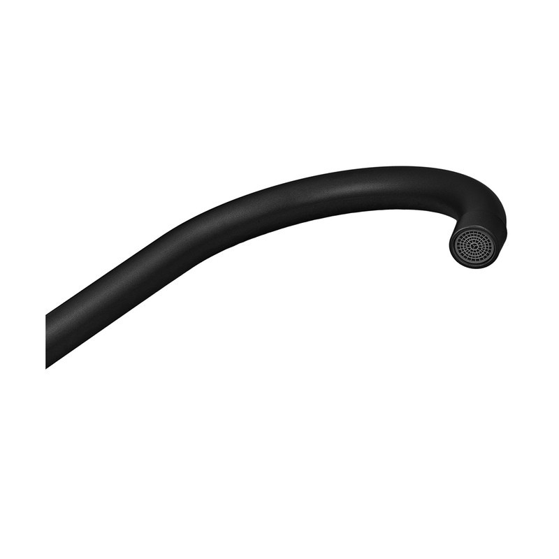 Кухонный смеситель Plamix Cezar-011-B Matte Black с подводкой комплект PM0668 Харьков - изображение 6