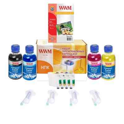 Комплект перезаправляемых картриджей WWM Epson Stylus SX125/SX130/SX235W (RC.T128Р) Винница