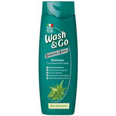Шампунь Wash&Go для сухих волос с экстрактом алоэ вера 200 мл (8008970042015) Винница