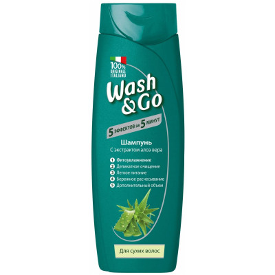 Шампунь Wash&Go для сухих волос с экстрактом алоэ вера 200 мл (8008970042015) Винница - изображение 1
