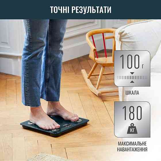 Ваги підлогові Tefal Goodvibes Life+ BM9620S1 ( чорний із сріблястим ) Харків