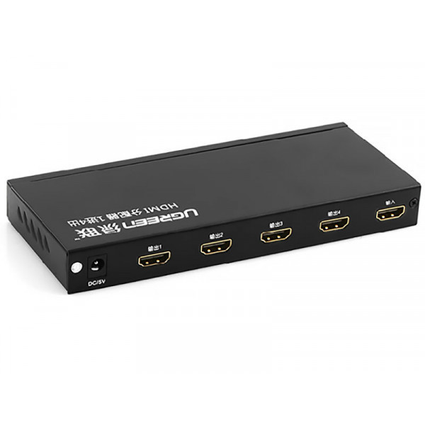 Сплітер HDMI 1.4 UHD 4K/30Hz 3D, HDCP,1080P 1*4 40202 UGREEN Чорний (40202) Київ - фото 1