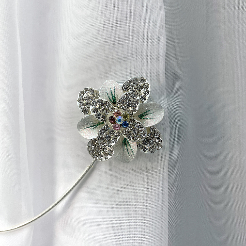 Магніти для штор та гардин "Flowers" набір 2 шт Різнокольоровий (81-229) Київ - фото 2