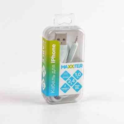 Дата кабель USB 2.0 AM to Lightning 1.0m Maxxter (UB-L-USB-01MG) Вінниця