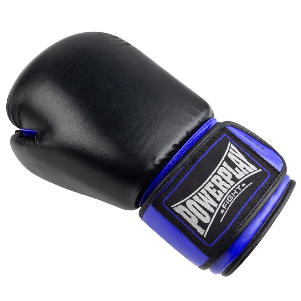 Боксерські рукавиці PowerPlay 3004 Classic Чорно-Сині 14 унцій Каменское - изображение 4