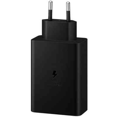 Зарядное устройство Samsung 2xUSB-С 65W PD PPS/USB-A Black (EP-T6530NBEGEU) Винница