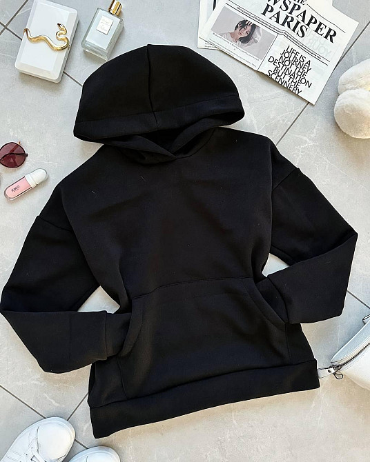 Жіноче трендове худі з прозорою спиною тринитка на флісі + сітка-флок 48/52 Одеса - фото 5