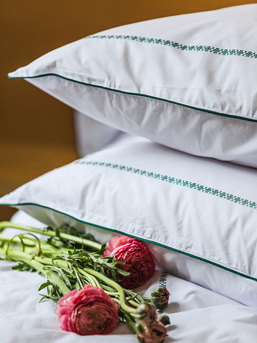 Ecotton Комплект постільної білизни Ecotton Євро з вишивкою та кантом український хрестик Dark Коломия - фото 1