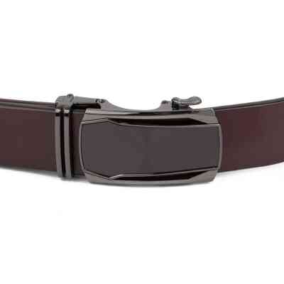 Ремень Vintage Мужской c матовой вставкой на пряжке Коричневый (20278) Винница