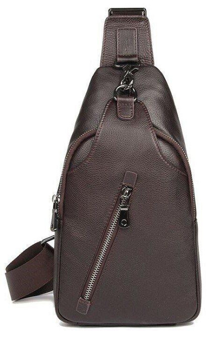 Шкіряна чоловіча сумка через плече для документів та міста Vintage 14952 Коричнева Київ - фото 11