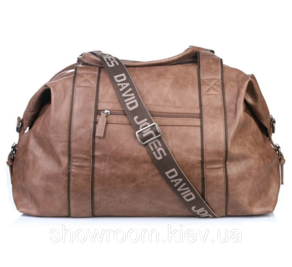 Мужская дорожная стильная сумка David Jones (4132) светло коричневая Киев - изображение 5