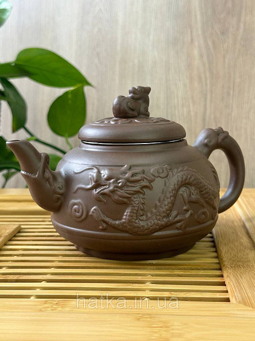 Чайник заварювальний ісинська глина 550 мл "Шень-Лун магічний Дракон" світлий Т2568 Київ - фото 1