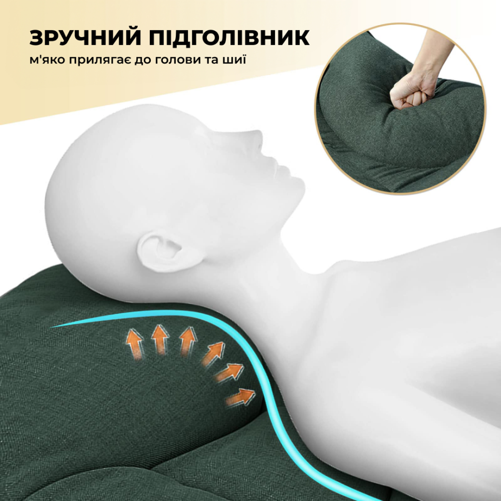 Раскладная кровать-шезлонг WCG CC-S11 с матрасом и подушкой Киев - изображение 7