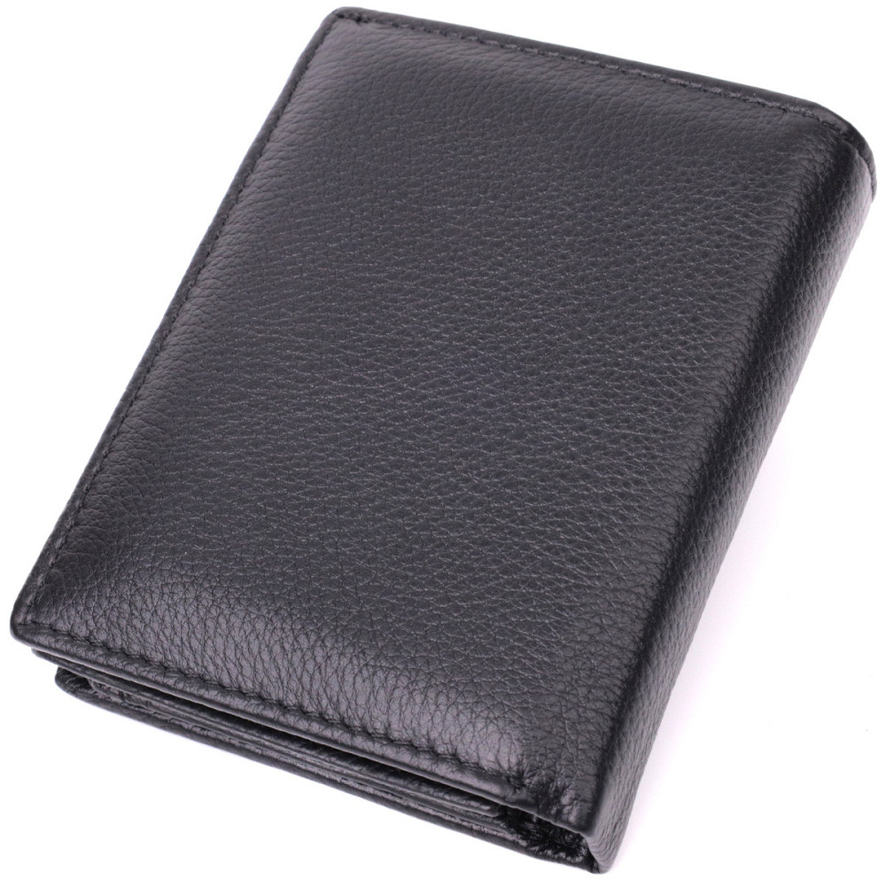 Вертикальний шкіряний гаманець, чорний (ST Leather) Київ - фото 13